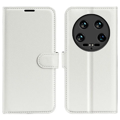 For Xiaomi 14 Ultra Case Litchi Texture Leather Folio Stand Smart Phone Cover