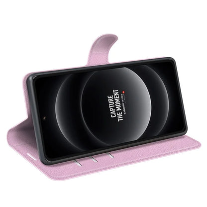 For Xiaomi 14 Ultra Case Litchi Texture Leather Folio Stand Smart Phone Cover