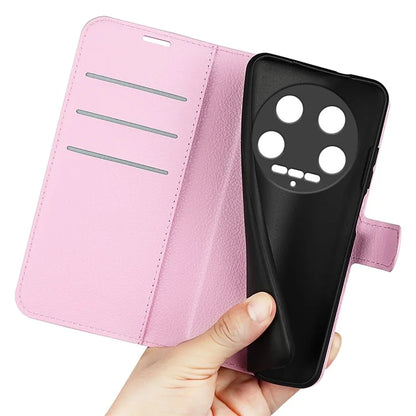 For Xiaomi 14 Ultra Case Litchi Texture Leather Folio Stand Smart Phone Cover