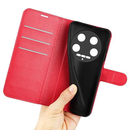 For Xiaomi 14 Ultra Case Litchi Texture Leather Folio Stand Smart Phone Cover