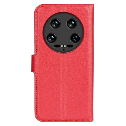 For Xiaomi 14 Ultra Case Litchi Texture Leather Folio Stand Smart Phone Cover