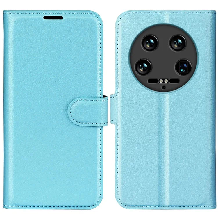 For Xiaomi 14 Ultra Case Litchi Texture Leather Folio Stand Smart Phone Cover
