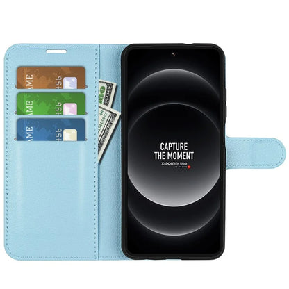 For Xiaomi 14 Ultra Case Litchi Texture Leather Folio Stand Smart Phone Cover
