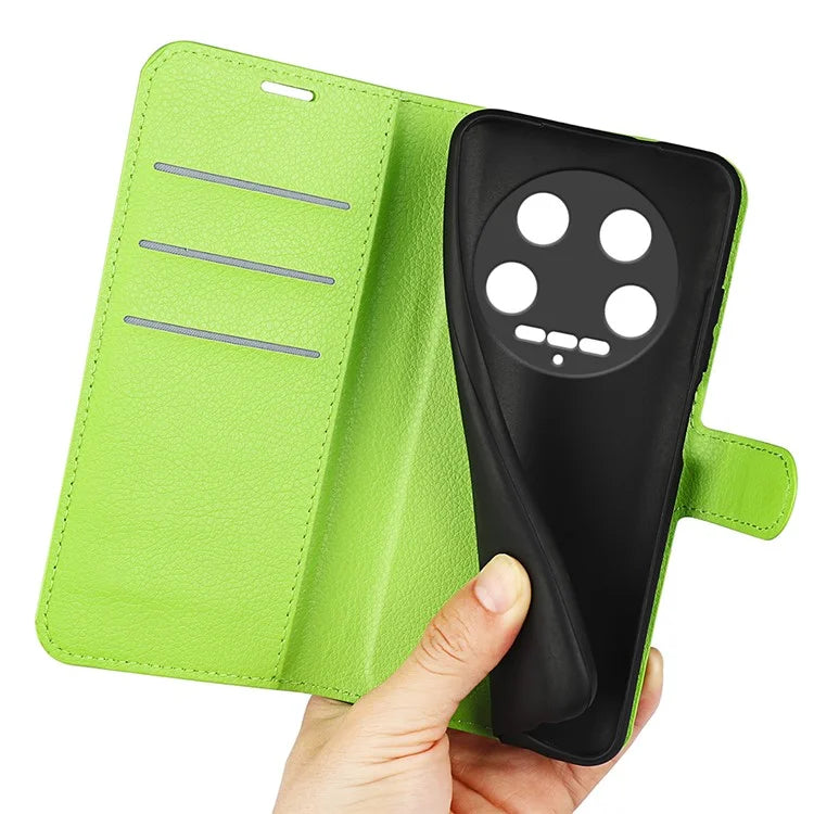 For Xiaomi 14 Ultra Case Litchi Texture Leather Folio Stand Smart Phone Cover