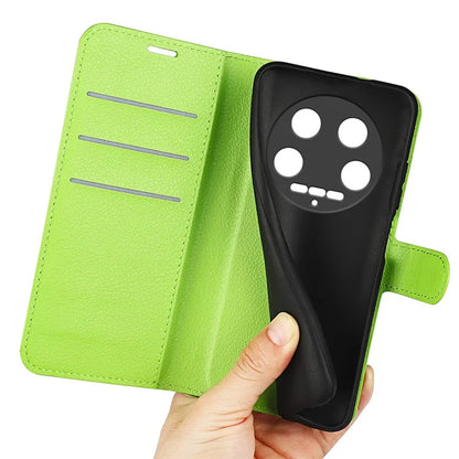 For Xiaomi 14 Ultra Case Litchi Texture Leather Folio Stand Smart Phone Cover