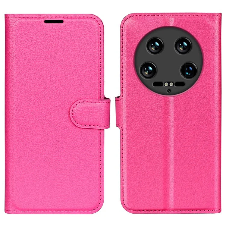 For Xiaomi 14 Ultra Case Litchi Texture Leather Folio Stand Smart Phone Cover