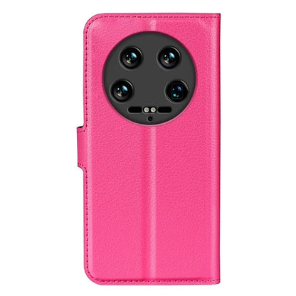 For Xiaomi 14 Ultra Case Litchi Texture Leather Folio Stand Smart Phone Cover