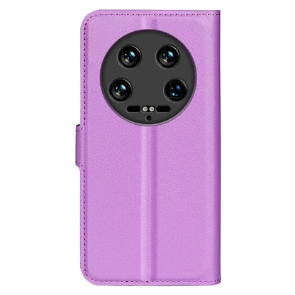 For Xiaomi 14 Ultra Case Litchi Texture Leather Folio Stand Smart Phone Cover