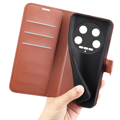 For Xiaomi 14 Ultra Case Litchi Texture Leather Folio Stand Smart Phone Cover