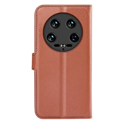 For Xiaomi 14 Ultra Case Litchi Texture Leather Folio Stand Smart Phone Cover