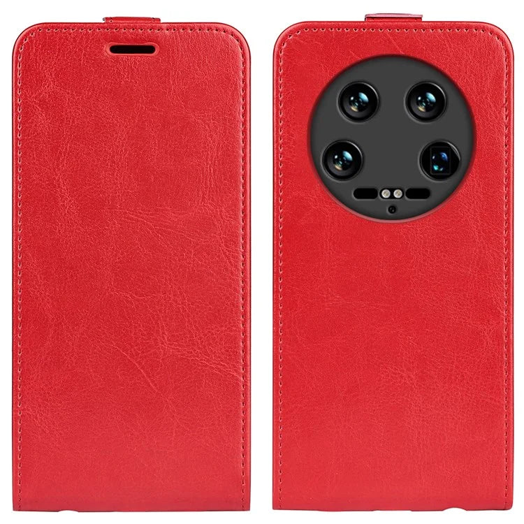 For Xiaomi 14 Ultra Case PU Leather Protective Vertical Flip Phone Cover with Card Holder