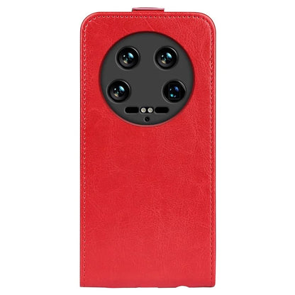 For Xiaomi 14 Ultra Case PU Leather Protective Vertical Flip Phone Cover with Card Holder