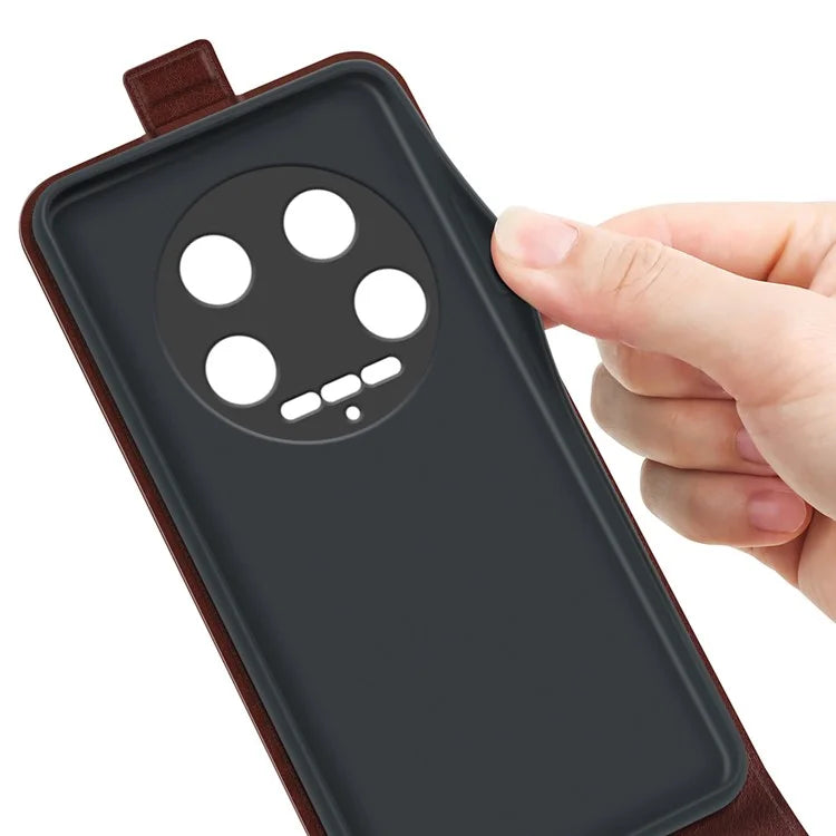 For Xiaomi 14 Ultra Case PU Leather Protective Vertical Flip Phone Cover with Card Holder