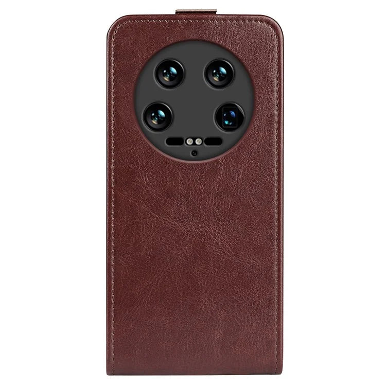 For Xiaomi 14 Ultra Case PU Leather Protective Vertical Flip Phone Cover with Card Holder