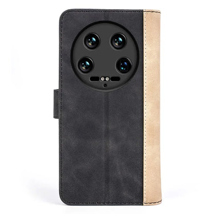 For Xiaomi 14 Ultra Wallet Phone Case PU Leather Color Splicing Leather Flip Cover