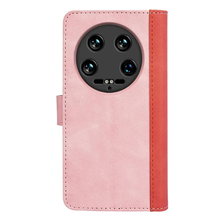 For Xiaomi 14 Ultra Wallet Phone Case PU Leather Color Splicing Leather Flip Cover