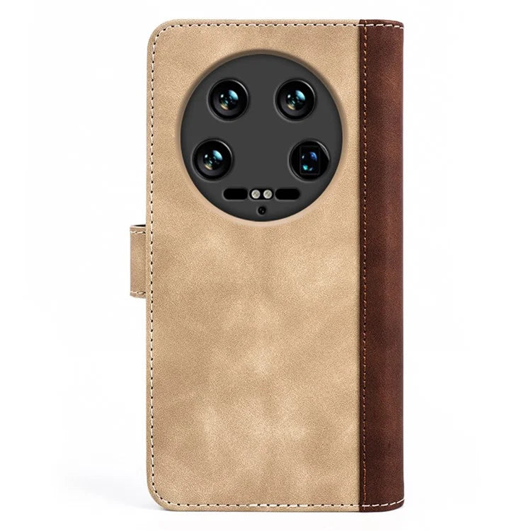 For Xiaomi 14 Ultra Wallet Phone Case PU Leather Color Splicing Leather Flip Cover