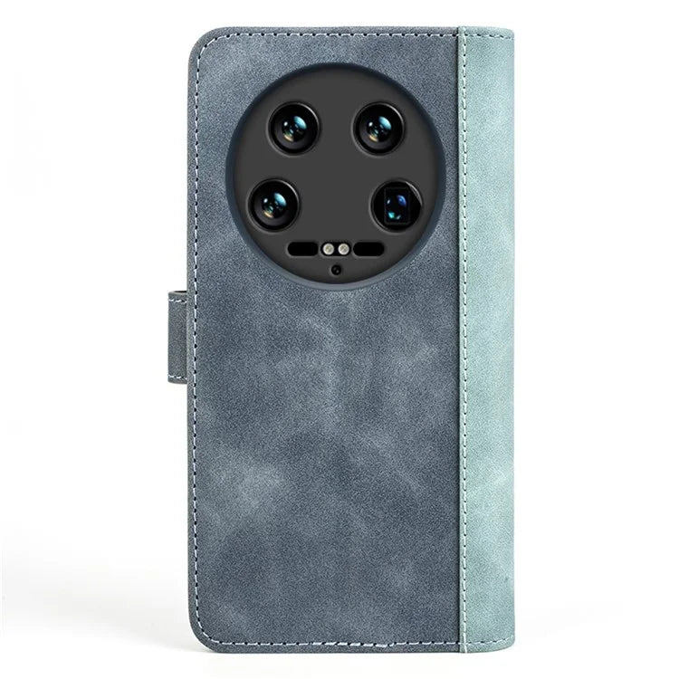 For Xiaomi 14 Ultra Wallet Phone Case PU Leather Color Splicing Leather Flip Cover