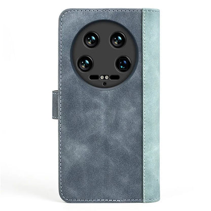 For Xiaomi 14 Ultra Wallet Phone Case PU Leather Color Splicing Leather Flip Cover