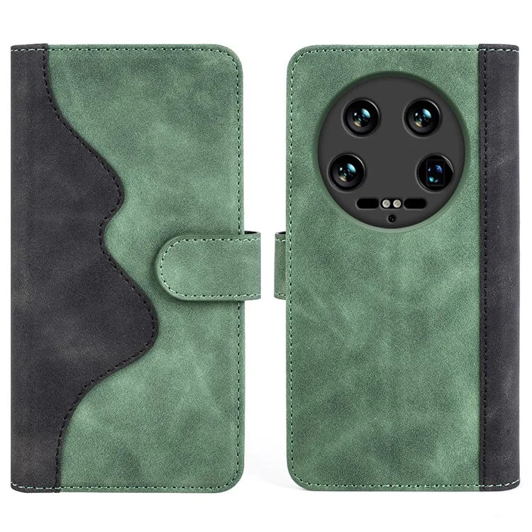 For Xiaomi 14 Ultra Wallet Phone Case PU Leather Color Splicing Leather Flip Cover