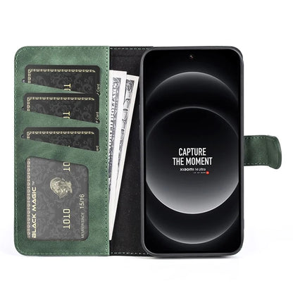 For Xiaomi 14 Ultra Wallet Phone Case PU Leather Color Splicing Leather Flip Cover