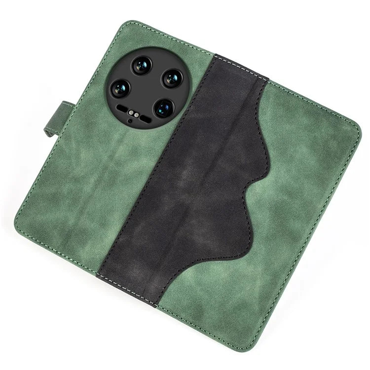 For Xiaomi 14 Ultra Wallet Phone Case PU Leather Color Splicing Leather Flip Cover