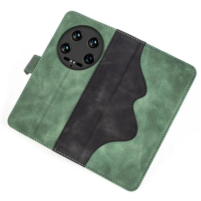 For Xiaomi 14 Ultra Wallet Phone Case PU Leather Color Splicing Leather Flip Cover