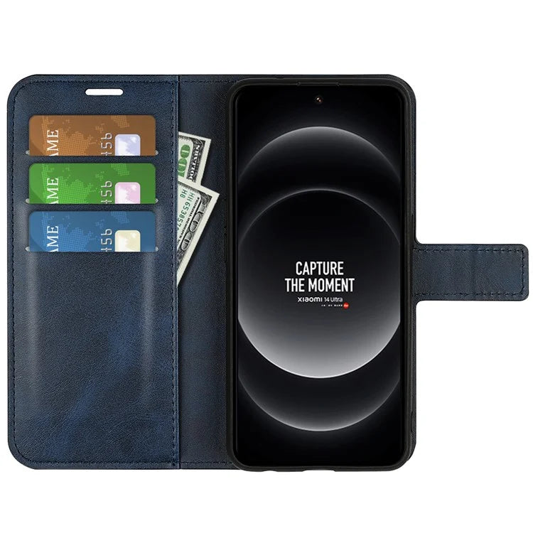 For Xiaomi 14 Ultra Case Calf Texture Leather Wallet Cell Phone Cover