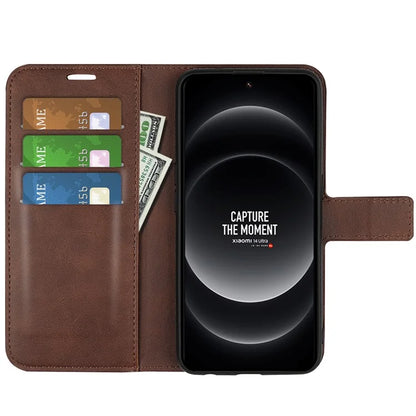 For Xiaomi 14 Ultra Case Calf Texture Leather Wallet Cell Phone Cover