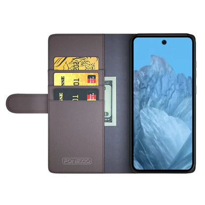 For Google Pixel 9 / Pixel 9 Pro Phone Case Shockproof Genuine Split Leather Cell Phone Cover