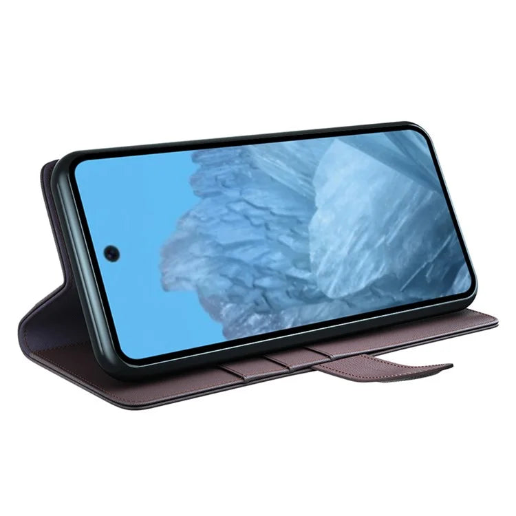 For Google Pixel 9 / Pixel 9 Pro Phone Case Shockproof Genuine Split Leather Cell Phone Cover