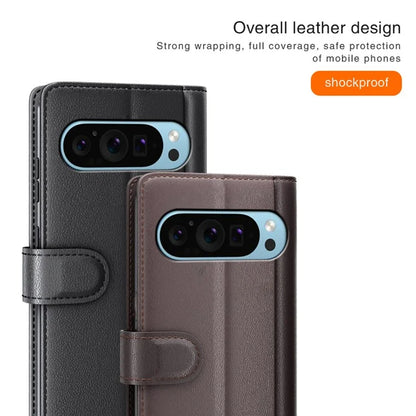 For Google Pixel 9 / Pixel 9 Pro Phone Case Shockproof Genuine Split Leather Cell Phone Cover