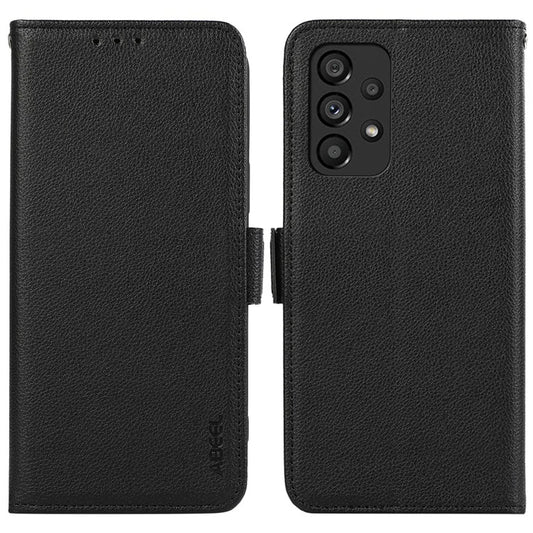 ABEEL For Samsung Galaxy A33 5G Case RFID Blocking PU Leather Phone Cover with Card Holder