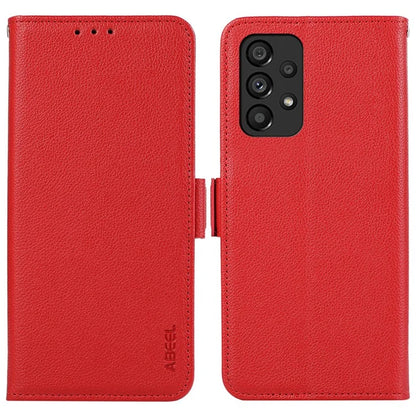 ABEEL For Samsung Galaxy A53 5G PU Leather Case RFID Blocking Flip Stand Phone Cover