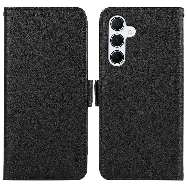 ABEEL For Samsung Galaxy A54 5G Case Leather RFID Blocking Flip Phone Cover Litchi Texture
