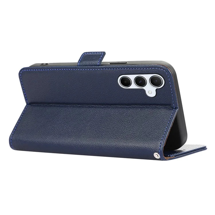 ABEEL For Samsung Galaxy A14 5G / 4G RFID Blocking Wallet Stand Case Litchi Texture PU Leather Phone Cover