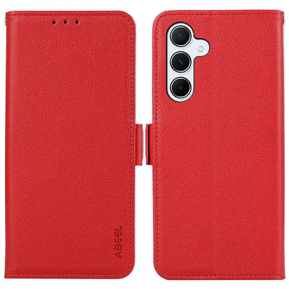 ABEEL For Samsung Galaxy A14 5G / 4G RFID Blocking Wallet Stand Case Litchi Texture PU Leather Phone Cover