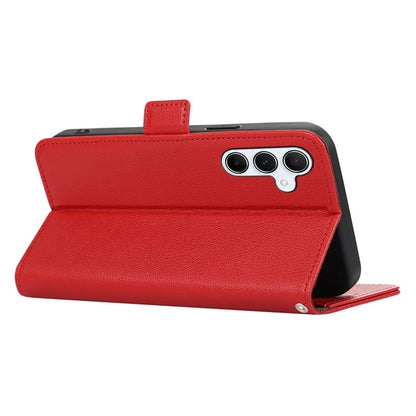 ABEEL For Samsung Galaxy A14 5G / 4G RFID Blocking Wallet Stand Case Litchi Texture PU Leather Phone Cover