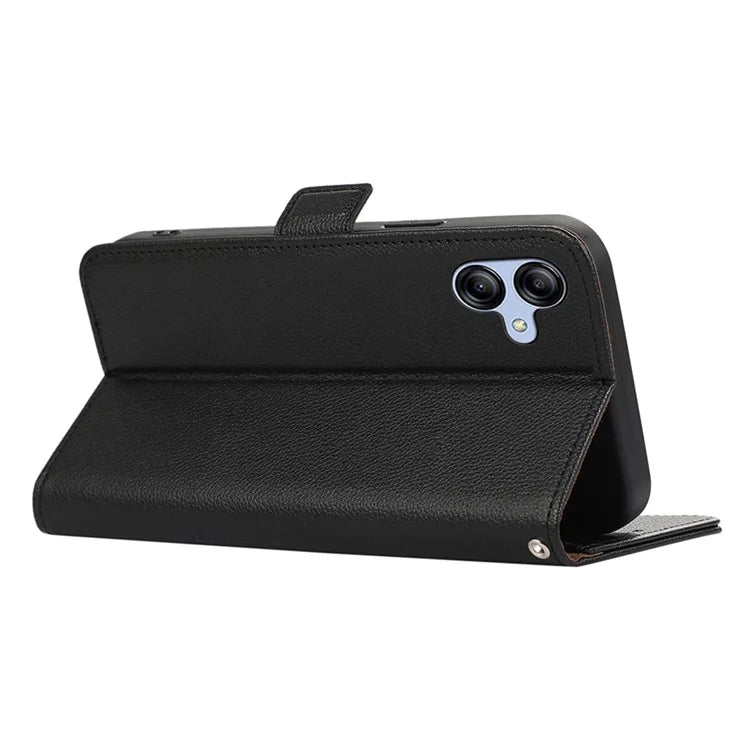 ABEEL For Samsung Galaxy A04 4G (164.4 x 76.3 x 9.1 mm) RFID Blocking Wallet Shell Phone Cover PU Leather Case