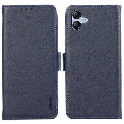 ABEEL For Samsung Galaxy A04 4G (164.4 x 76.3 x 9.1 mm) RFID Blocking Wallet Shell Phone Cover PU Leather Case