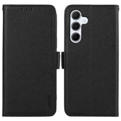 ABEEL For Samsung Galaxy A04s 4G (164.7 x 76.7 x 9.1 mm) / A13 5G Case Litchi Texture RFID Blocking Leather Phone Cover
