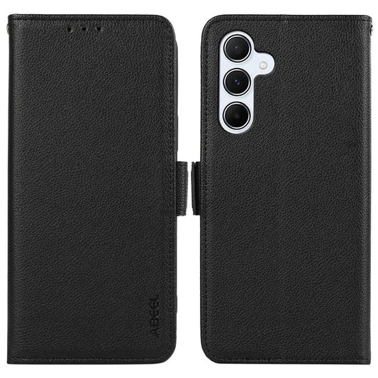 ABEEL For Samsung Galaxy A04s 4G (164.7 x 76.7 x 9.1 mm) / A13 5G Case Litchi Texture RFID Blocking Leather Phone Cover