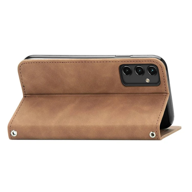 For Samsung Galaxy A14 4G / 5G Case Leather Stand Flip Magnetic Closure Phone Cover
