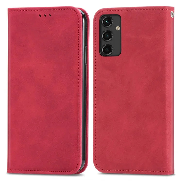 For Samsung Galaxy A14 4G / 5G Case Leather Stand Flip Magnetic Closure Phone Cover