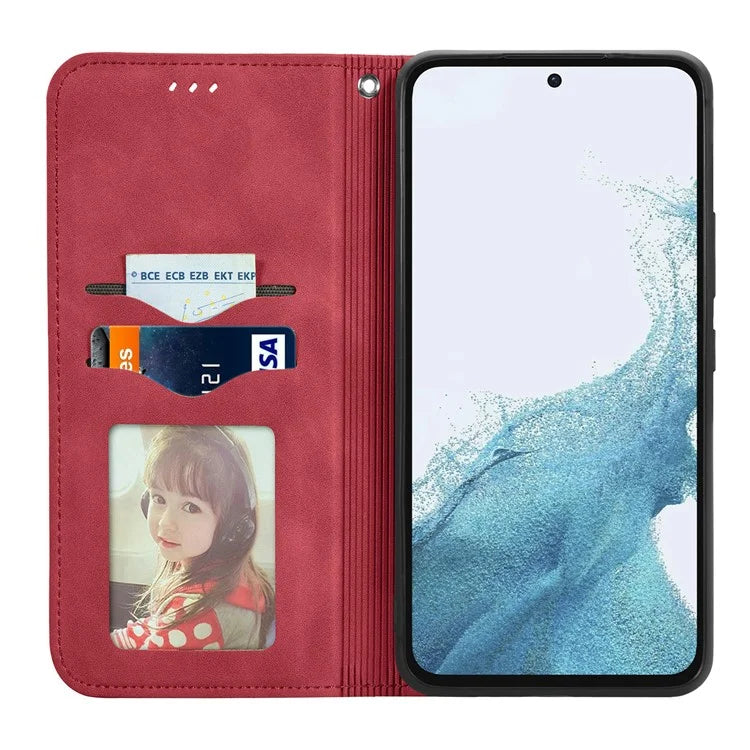 For Samsung Galaxy A54 5G Case Skin-touch Leather Magnetic Adsorption Flip Phone Cover