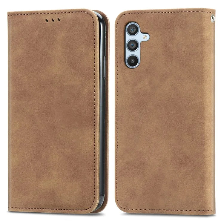 For Samsung Galaxy A55 5G Case Card Slots Skin-touch Leather Flip Phone Cover