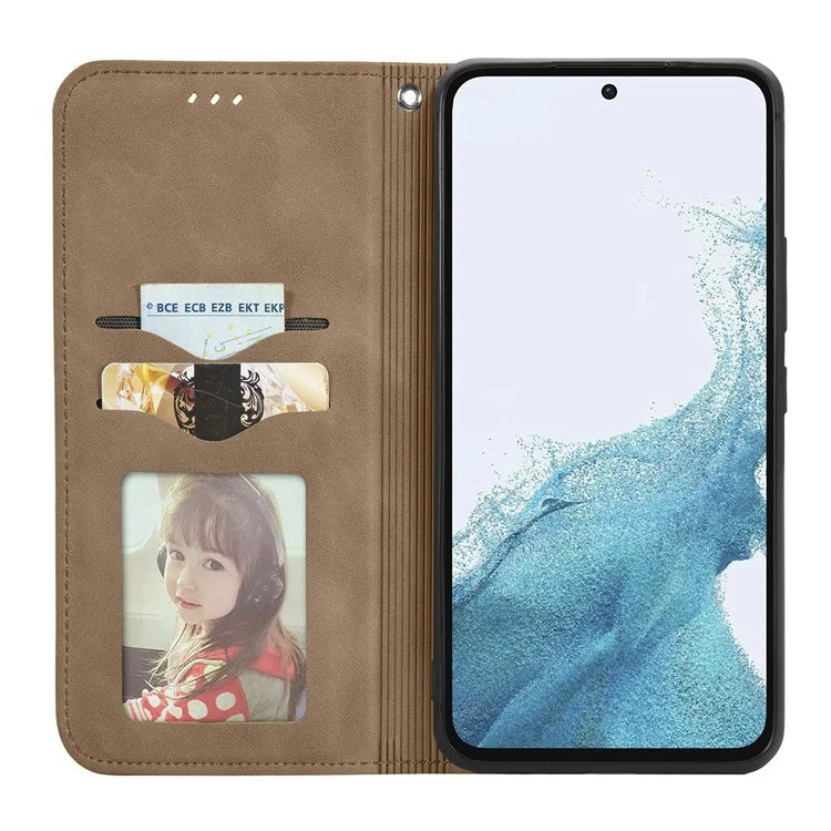 For Samsung Galaxy A55 5G Case Card Slots Skin-touch Leather Flip Phone Cover