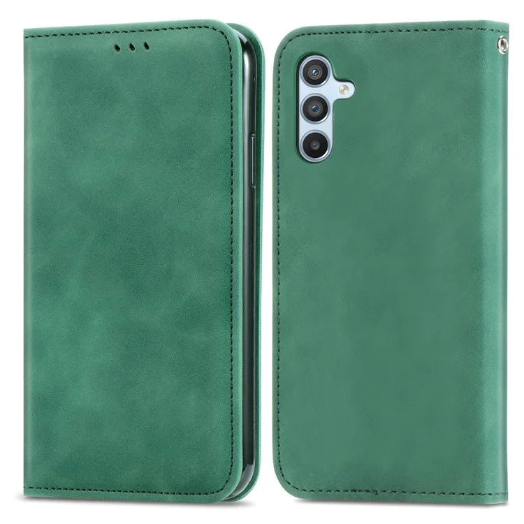 For Samsung Galaxy A55 5G Case Card Slots Skin-touch Leather Flip Phone Cover