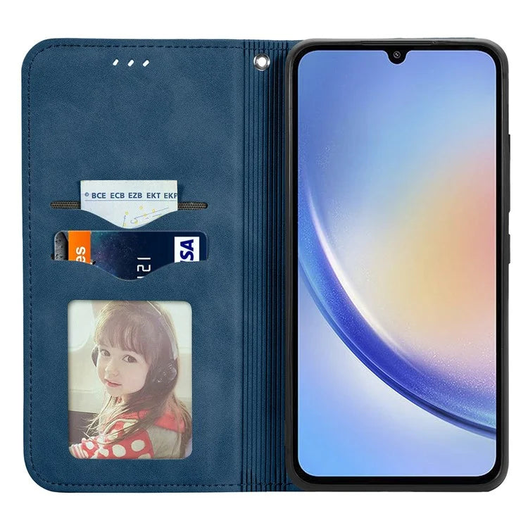 For Samsung Galaxy A05s 4G Case Skin Touch Feeling Magnetic Closing PU Leather Stand Phone Cover