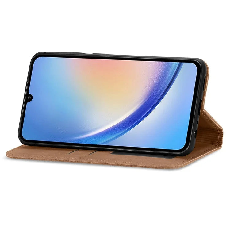 For Samsung Galaxy A05s 4G Case Skin Touch Feeling Magnetic Closing PU Leather Stand Phone Cover